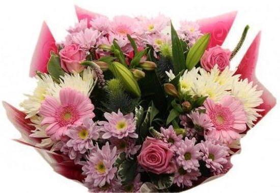 Bloemen boeket XL roze | bol.com