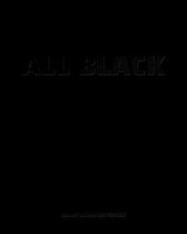 All Black - Blank Lined Notebook