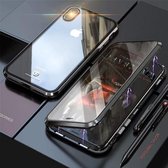 Magnetische case met voor - achterkant gehard glas Geschikt voor de iPhone XS Max- Goud