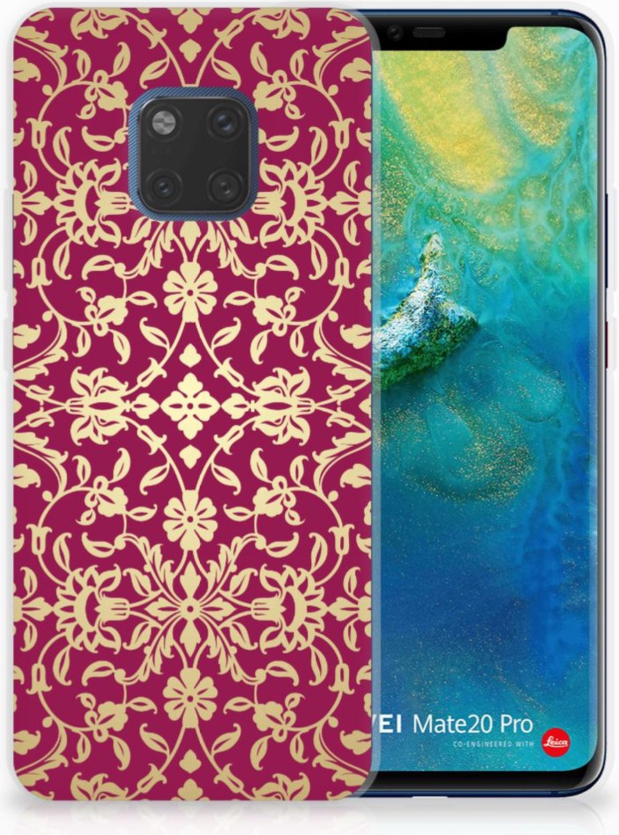 TPU Hoesje voor Siliconen Hoesje Huawei Mate 20 Pro Barok Pink