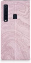 Geschikt voor Samsung Galaxy A9 (2018) Standcase Hoesje Marble Pink