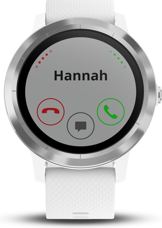 Garmin vivoactive 3, wit met rvs rand, en witte siliconen polsband | bol.com