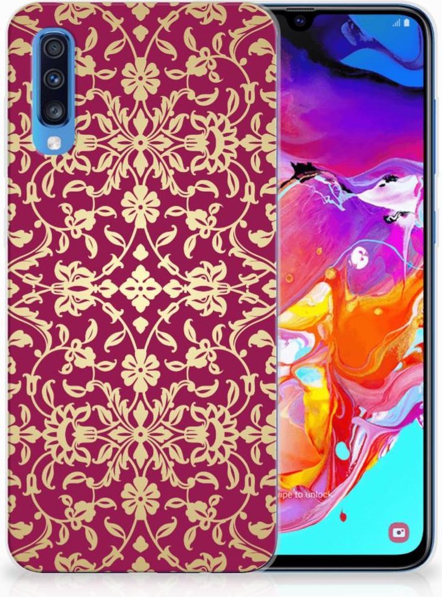 Siliconen Hoesje Samsung Galaxy A70 Barok Pink