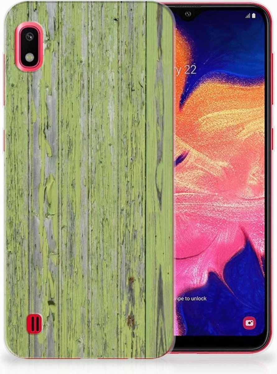 Samsung Galaxy A10 Bumper Hoesje Green Wood