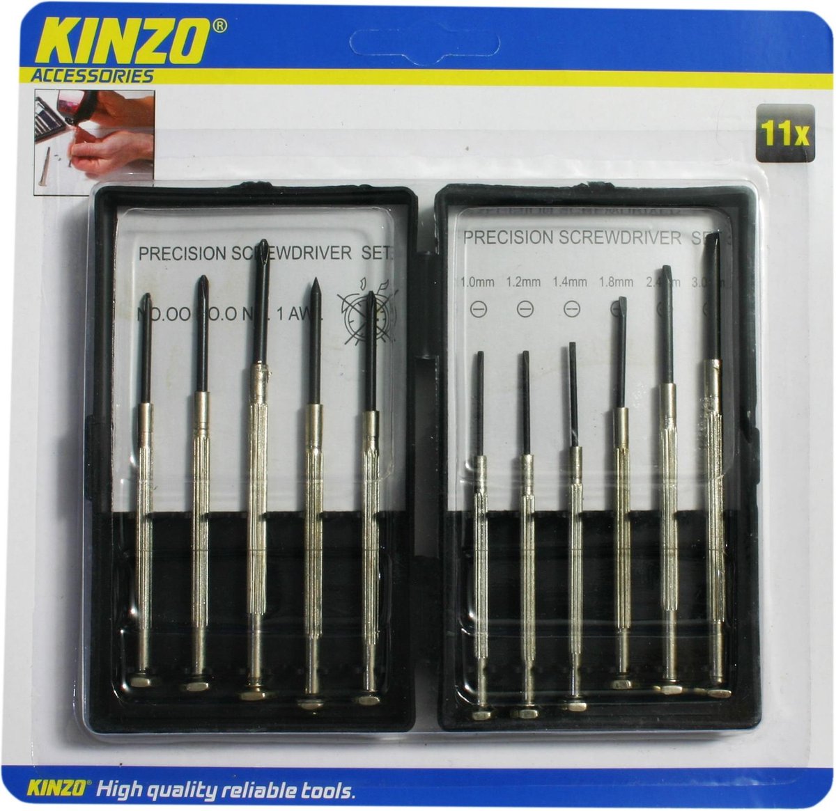 Kinzo 11 delige precisie schroevendraaierset