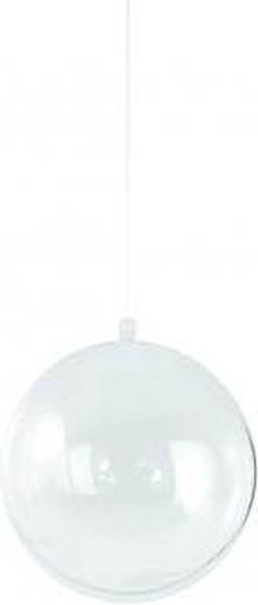 Rayher DIY kerstbal - Transparant - Kunststof - 14cm