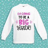 I'm going to be a sister Sweater - grote zus - Wit - 164cm