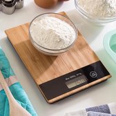 Excellent Houseware Digitale Keukenweegschaal - Bamboe - 5 kg
