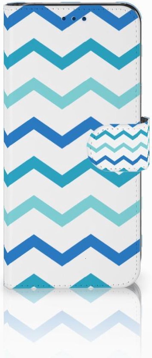 Samsung Galaxy S8 Telefoon Hoesje Zigzag Blauw