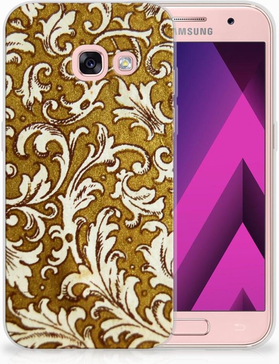 Siliconen Hoesje Samsung Galaxy A3 2017 Barok Goud