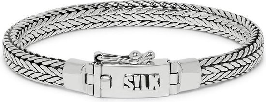 SILK Jewellery - Zilveren Armband - Alpha - 339.20 - Maat 20