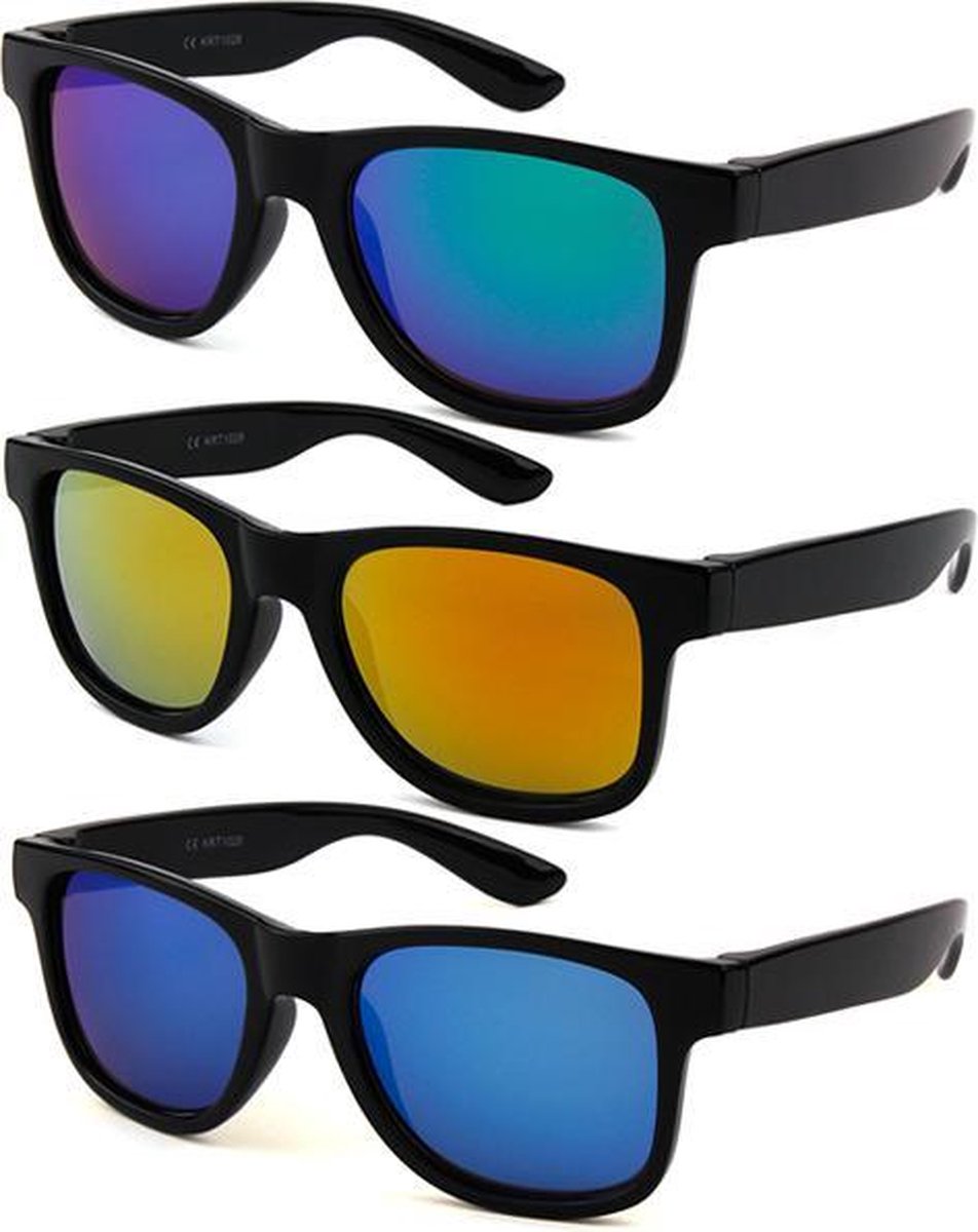 Kinder Wayfarer Zonnebrillen - 3 stuks