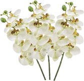3x Witte Phaleanopsis/vlinderorchidee kunstbloemen 70 cm - Kunstbloemen boeketten