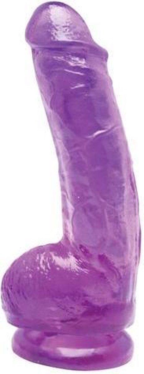 Dildo Fantasy Pleasure - Realistische dildo met zuignap - Paars - 23 cm lang - Met ballen - Cimejo®