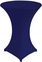 Statafelrok Ø85cm met Topcover (twv 7,50 euro) Blauw Horeca kwaliteit  210gr. m2 Stretch