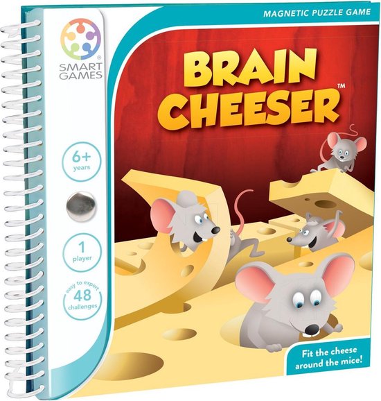SmartGames - BrainCheeser - 48 opdrachten - magnetisch reisspel