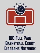 100 Full Page Basketball Court Diagrams Notebook