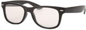 Wayfarer model nerdbril / hipster bril - zwart