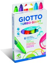 Giotto Giotto Turbo Giant - Etui 6 Pcs Pastel Ultra Washable