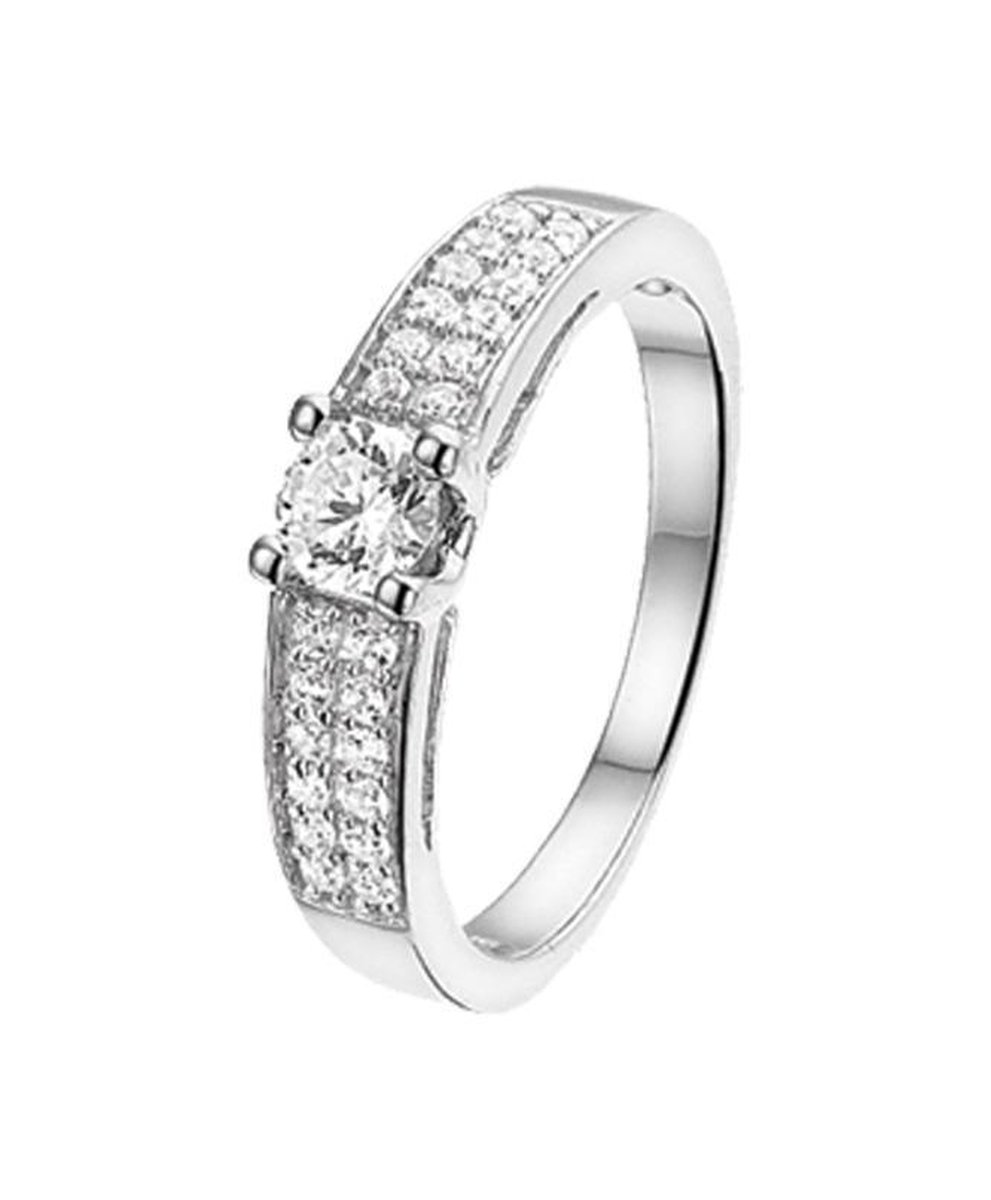 The Jewelry Collection Ring Zirkonia - Zilver