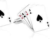 Montebello Manchetknopen Poker - Heren - Metaal - 10 x 10 mm