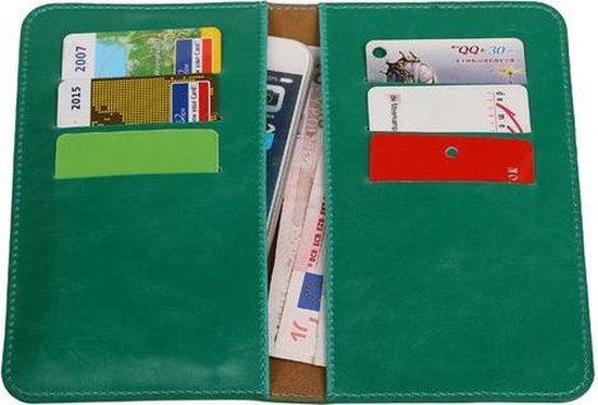 Portefeuille vert Pull-up Medium Pu pour Huawei G play Mini