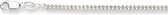 Glowketting - zilver - gourmet 2.5 mm - 42 cm