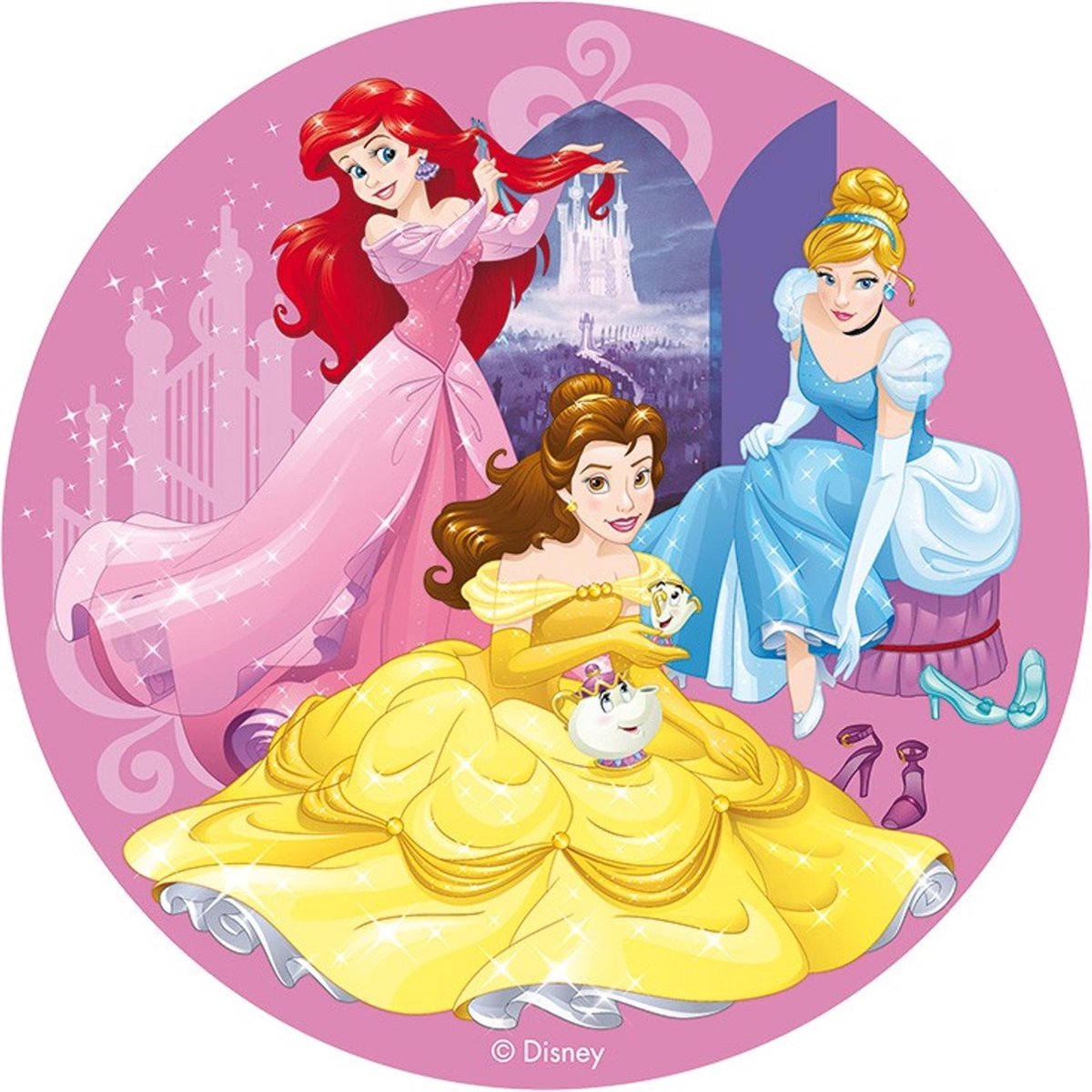 DEKORA - Eetbare Disney Princesses schijf