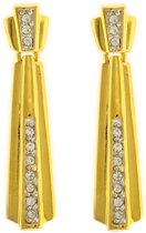 Behave® Oorbellen goud-kleur hangers 4,5cm