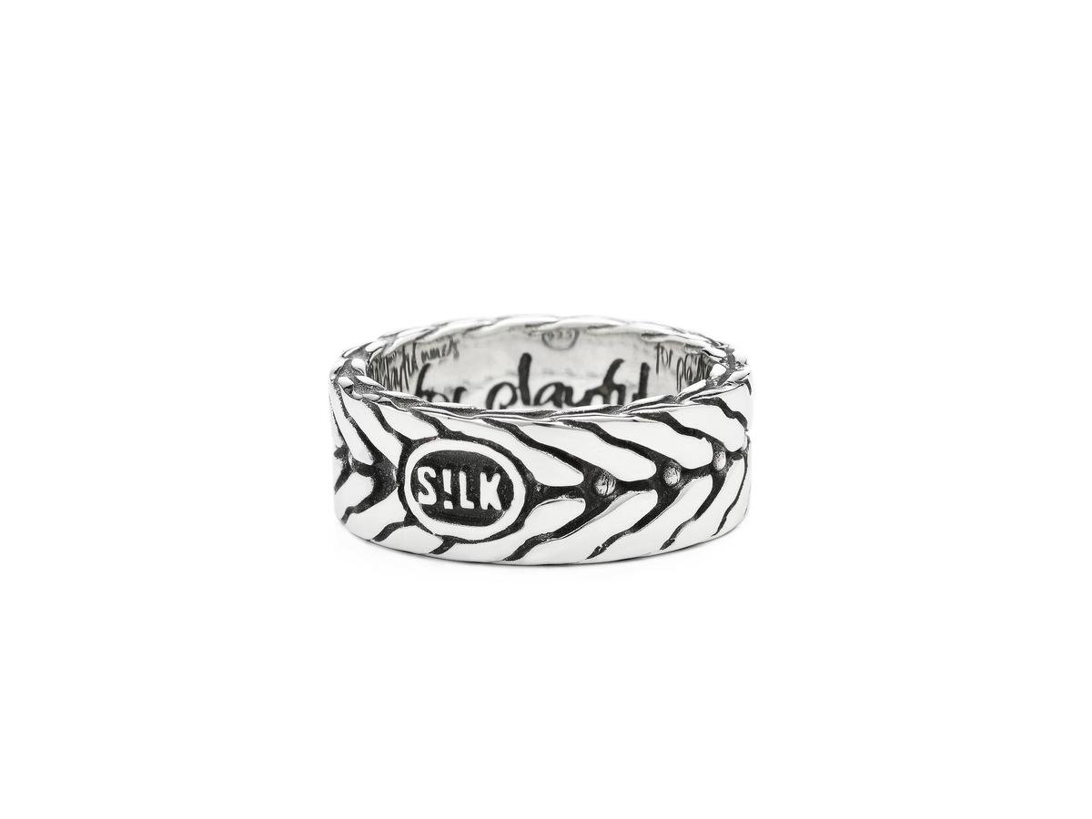 SILK Jewellery - Zilveren Ring - Chevron - 167.21,5 - Maat 21,5