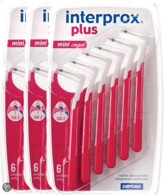 Interprox Plus Mini Conical Tandenstokers - 2 tot 4 mm - 3 x 6 stuks