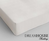 Literie Dreamhouse - Drap housse - Coton - Une place - 180x220 cm - Crème