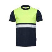 Santino Hivis t-shirt Hannover - 120149 - navy  / fluor geel - maat 3XL
