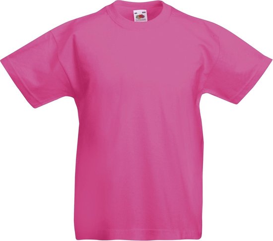 Fruit of the Loom T-shirt Kinderen maat 128 (7-8) 100% Katoen 5 stuks (Roze)