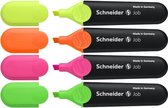 Schneider tekstmarker - Job - assorti 4 stuks - beitelpunt - S-1500