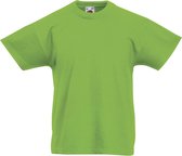 Fruit of the Loom T-shirt Kinderen maat 116 (5-6) 100% Katoen 5 stuks (Lime Green)
