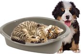 Honden en poezen mand, In Taupe kleur 18 x 46 x 35 cm