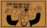 Urbanus mat, Kom hier dat ik uw voeten kus ! 40 x 60 cm
