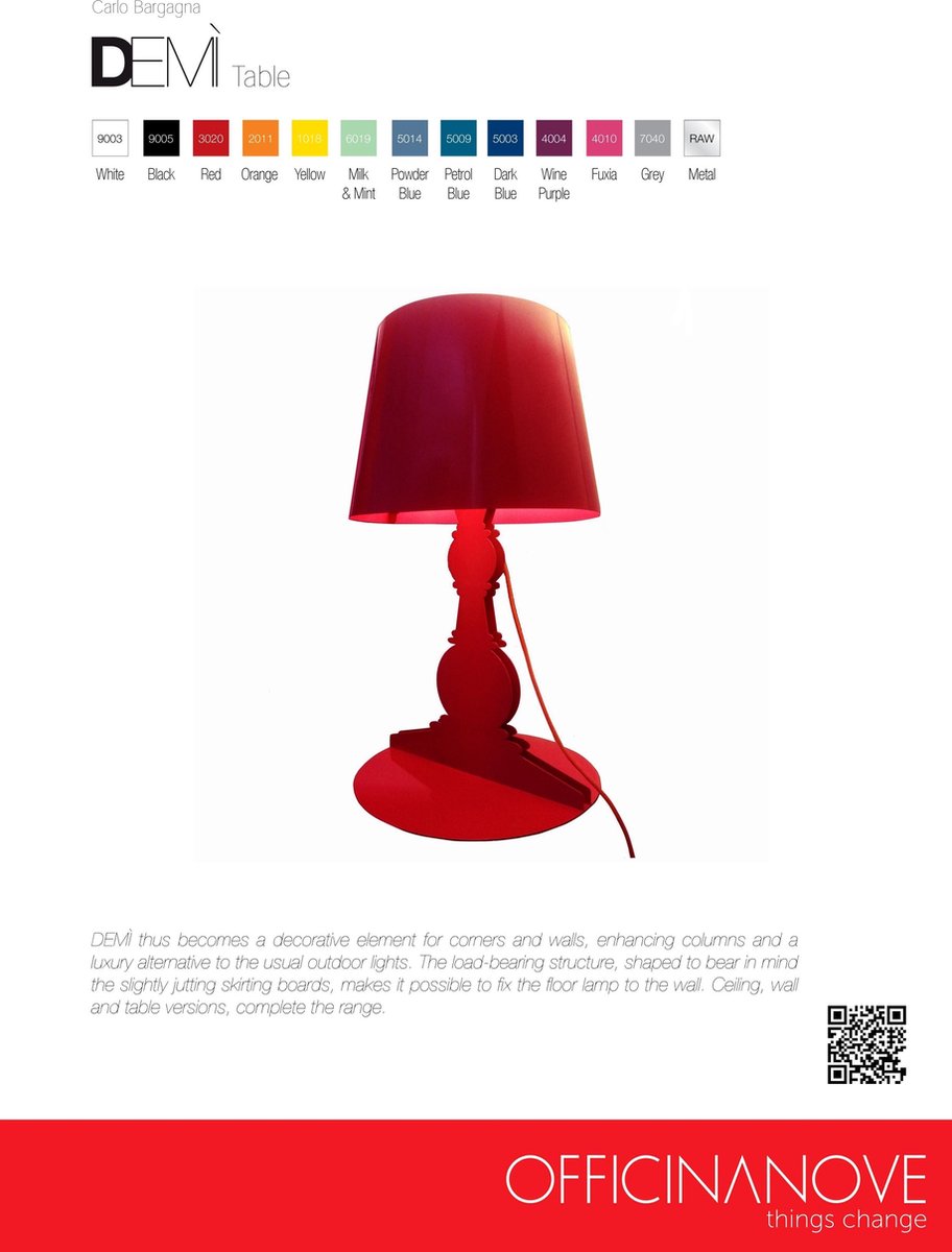 OF 119162 Demi Tafel RAL 4010 Magenta