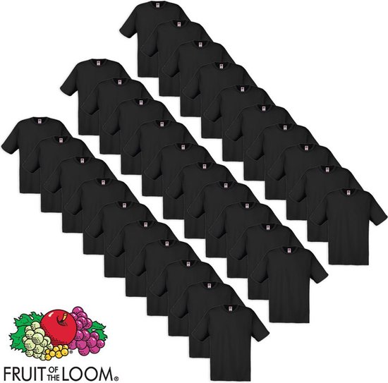 Fruit of the Loom Original T-shirt coton noir 30 pièces XL