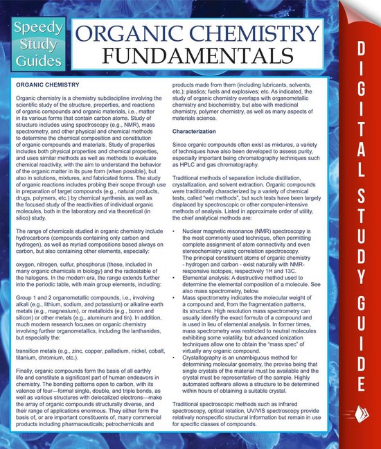 Organic Chemistry Fundamentals Study Guide - cover