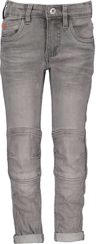 TYGO & vito Jongens Stretch skinny jeans met dubbele kniestukken - grey  denim - Maat 92 | bol.com