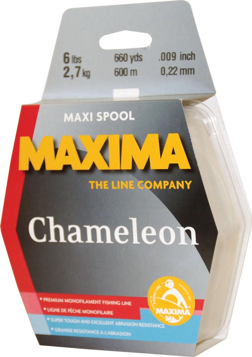 MAXIMA Chameleon Maxi Spool - Vislijn - Nylon vislijn - Diameter 0.20mm - Lengte 600m - Trekkracht 2.4 kg - Kleur Chameleon