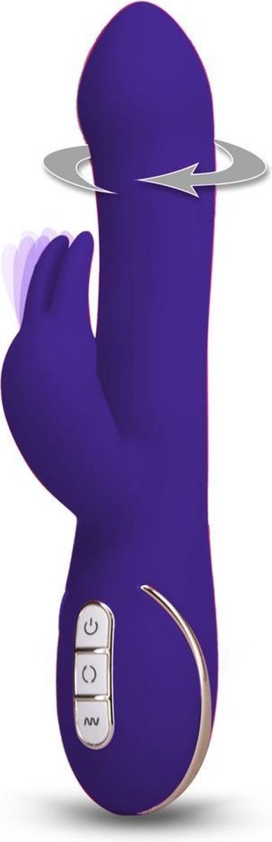 Goedkoopste Vibe Couture – Rabbit Esquire Bunny Vibrator met Dubbele Motor voor Rotatie en Vibratie – 22 cm – Paars