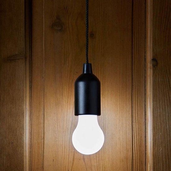 houten deadline eigenaar Lamp click met trekkoord | bol.com