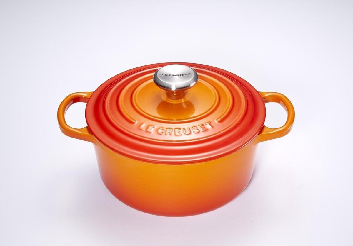 Cocotte En Fonte Le Creuset Couleurs Orange 22,5 vintage