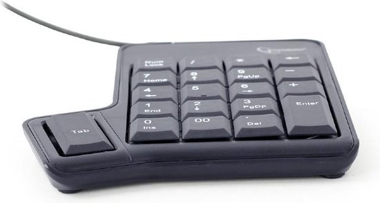 Gembird KPD-UT-01 Notebook/PC USB Zwart numeriek toetsenbord | bol.com