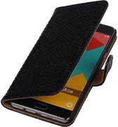 Mobieletelefoonhoesje.nl - Samsung Galaxy A5 (2016) Hoesje Slang Bookstyle Zwart