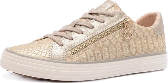 s.oliver 23615 Gouden Dames Veterschoen - Sneakers - Maat: 36 | bol.com