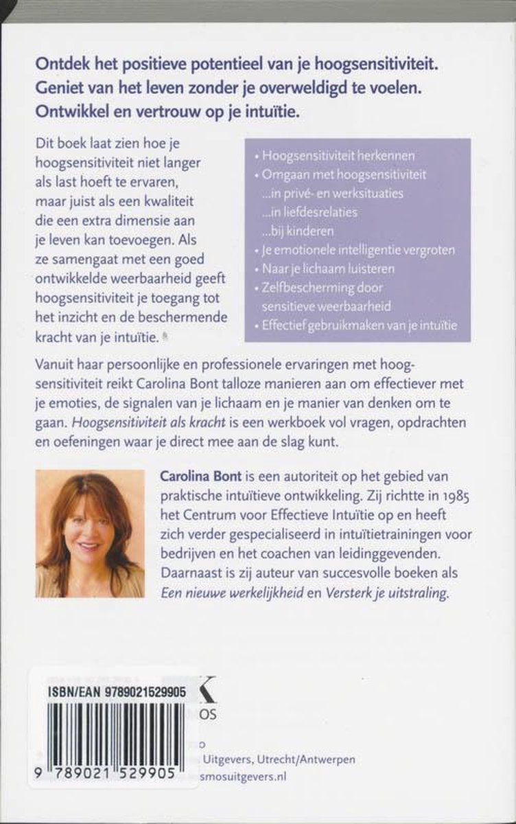 Hoogsensitiviteit als kracht - back cover